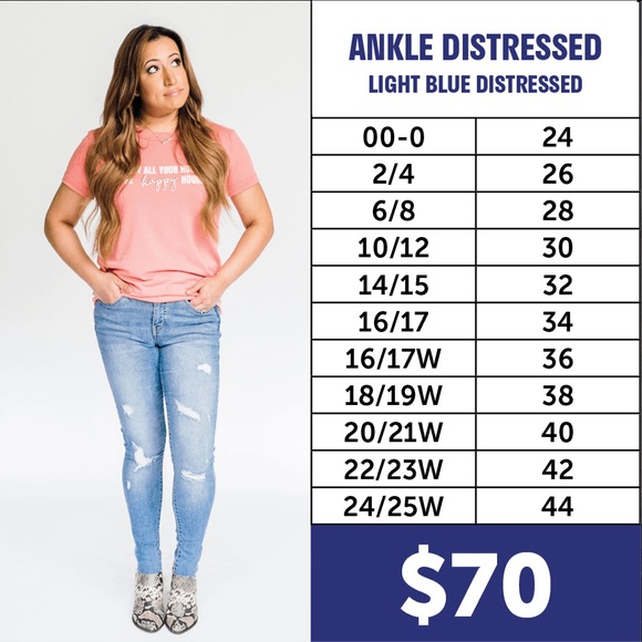 Size 32 415 Lularoe Ankle Distressed 